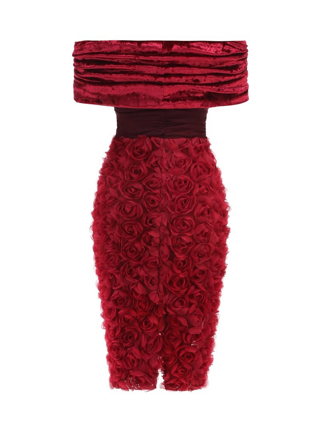 Freja Off-Shoulder Rose Midi Dress