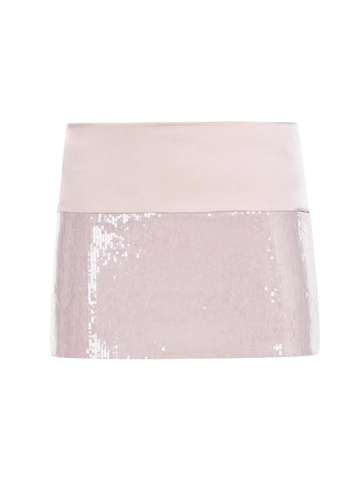 Clementine Pink Sequin Mini Skirt