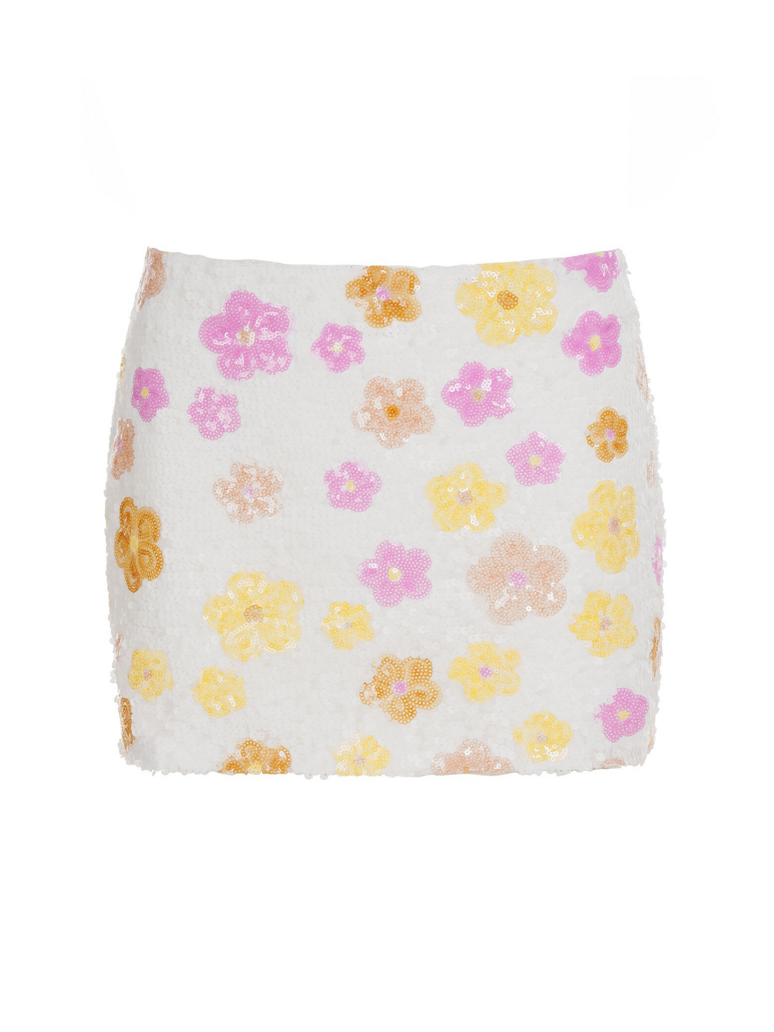 Caia Sequin Floral Embellished Mini Skirt