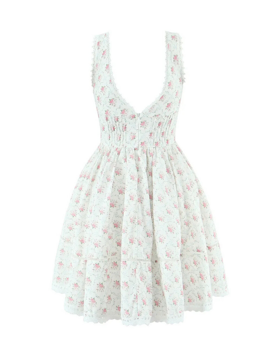 Rosalynn Lace-Trimmed Mini Dress