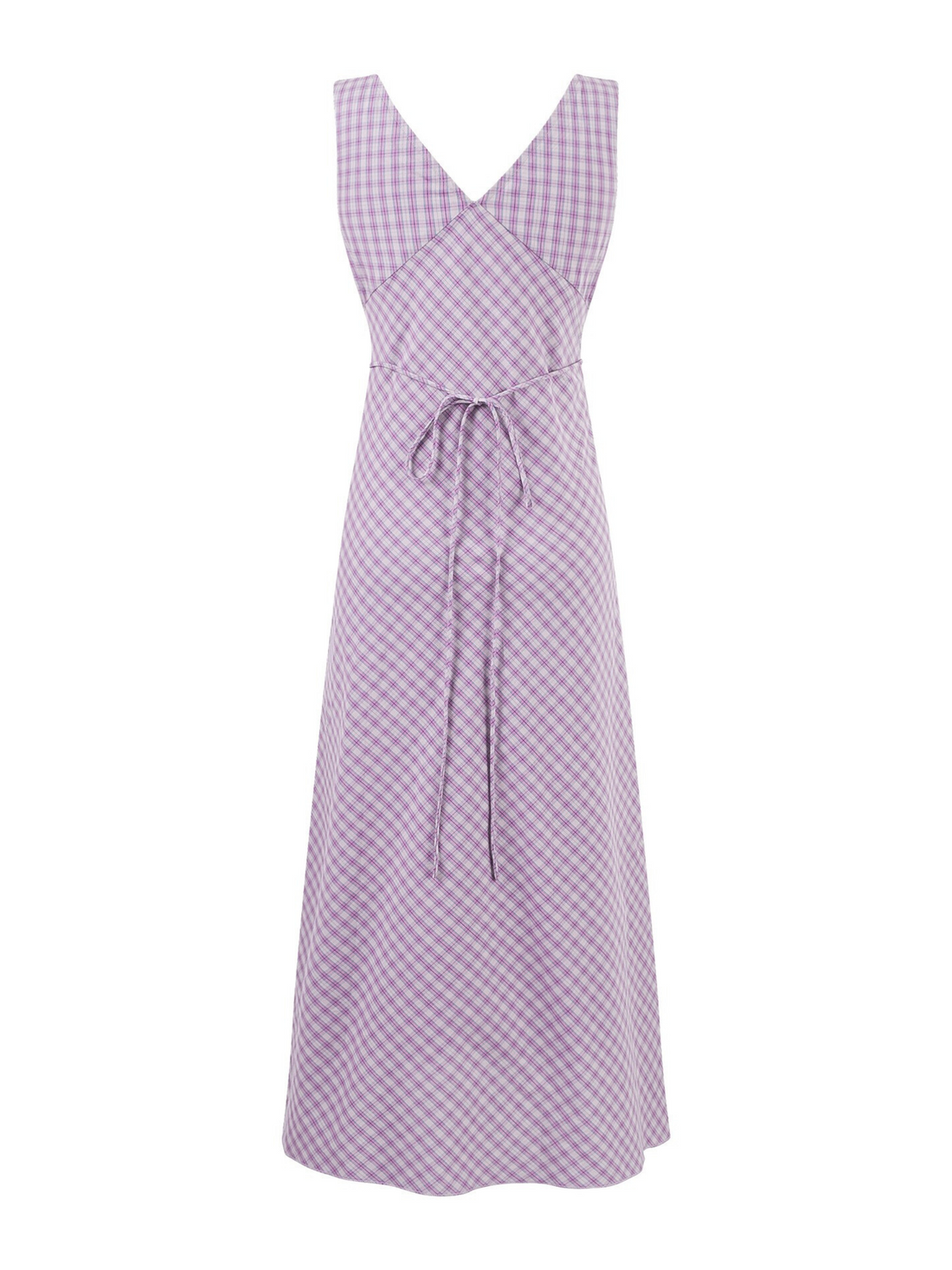 Aseel Gingham Sleeveless Midi Dress