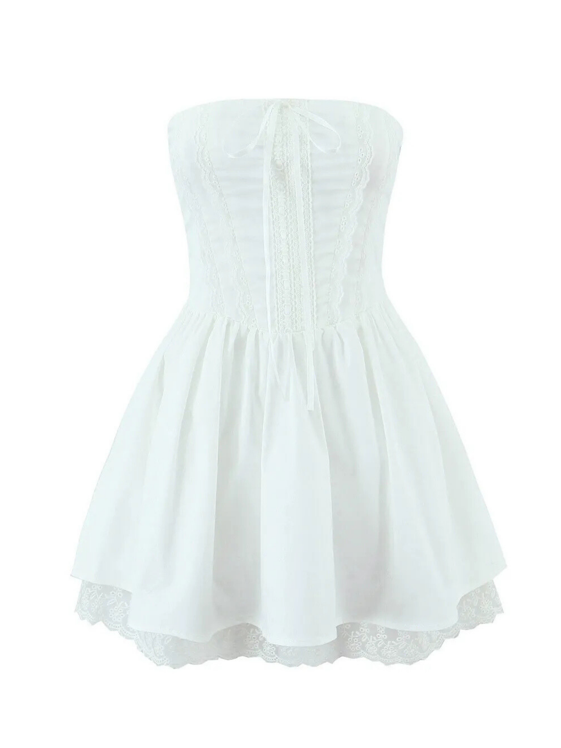 Rivkah Lace Strapless Corset Dress