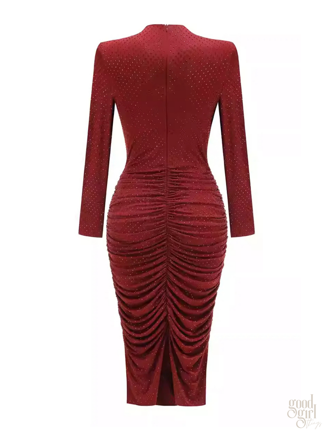 Aine Sparkle Ruched Bodycon Dress