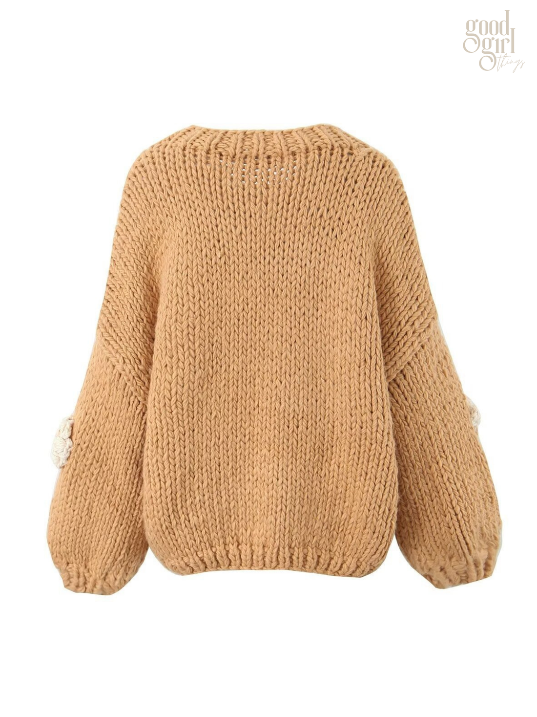 Ahtziri Chunky Floral Knit Sweater