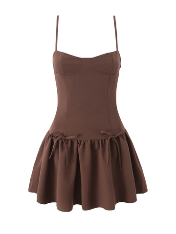 Elliotte Bow Strap Mini Dress