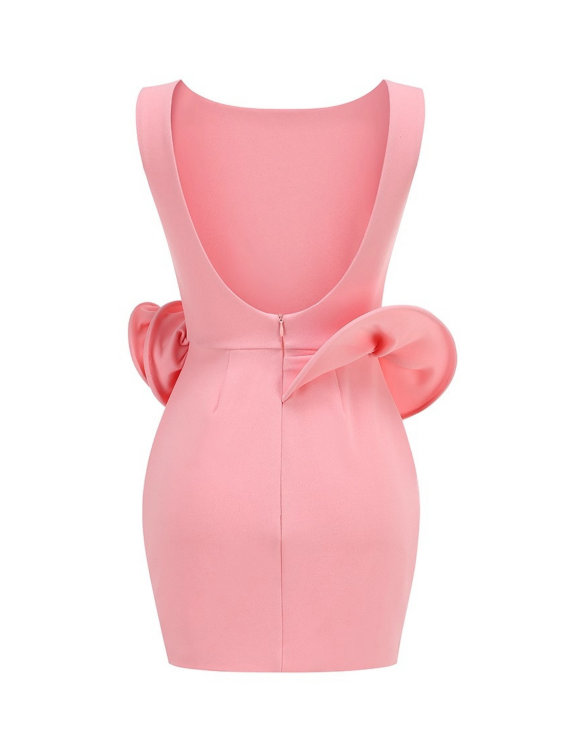 June Sculptural Backless Mini Dress