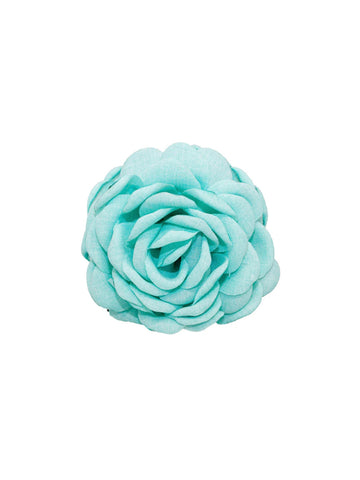 Ellie Floral Hair Clip in Turquoise