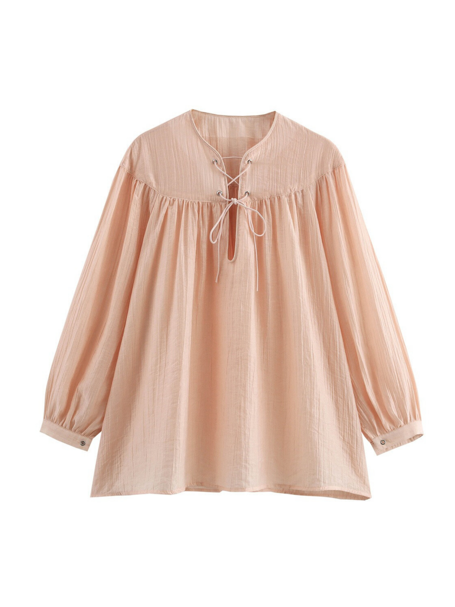 Heaven Crinkled Tie-Front Top