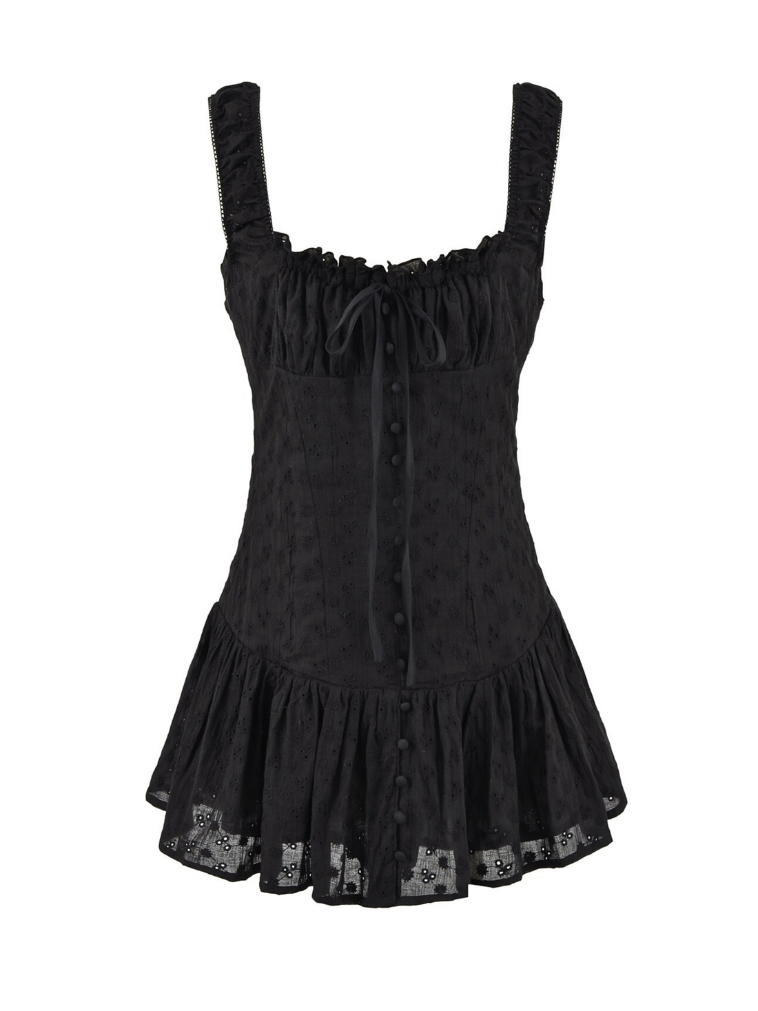 Shiloh Broderie Trim Corset Mini Dress