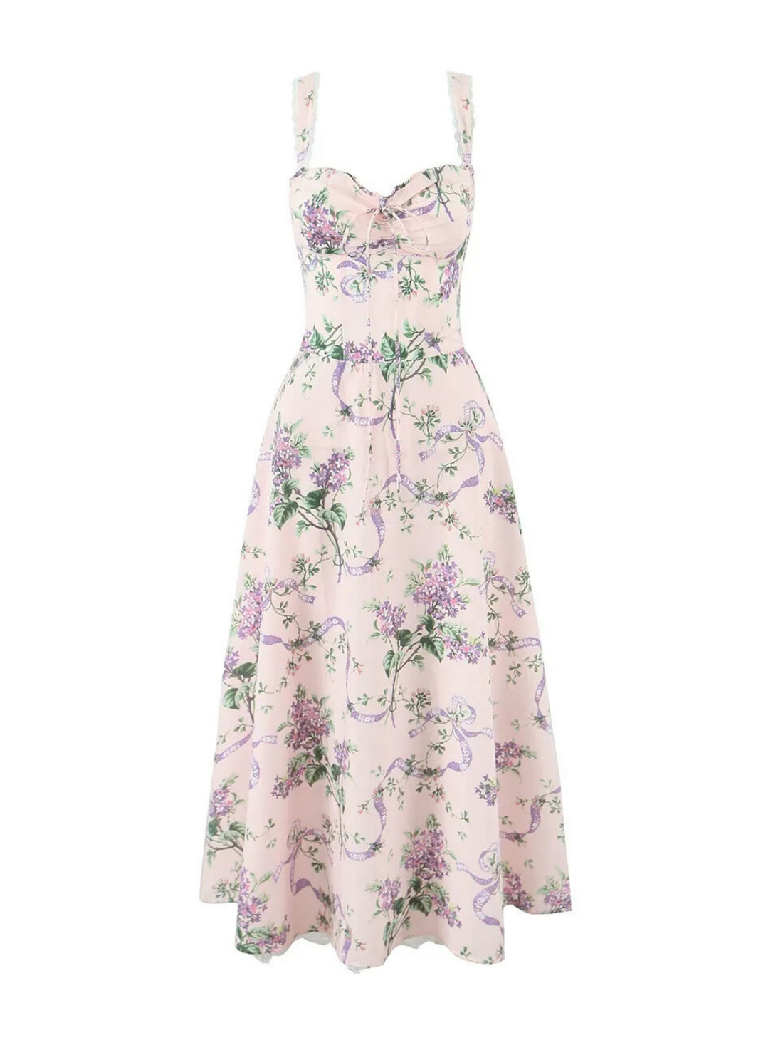 Marcy Floral Strap Midi Dress