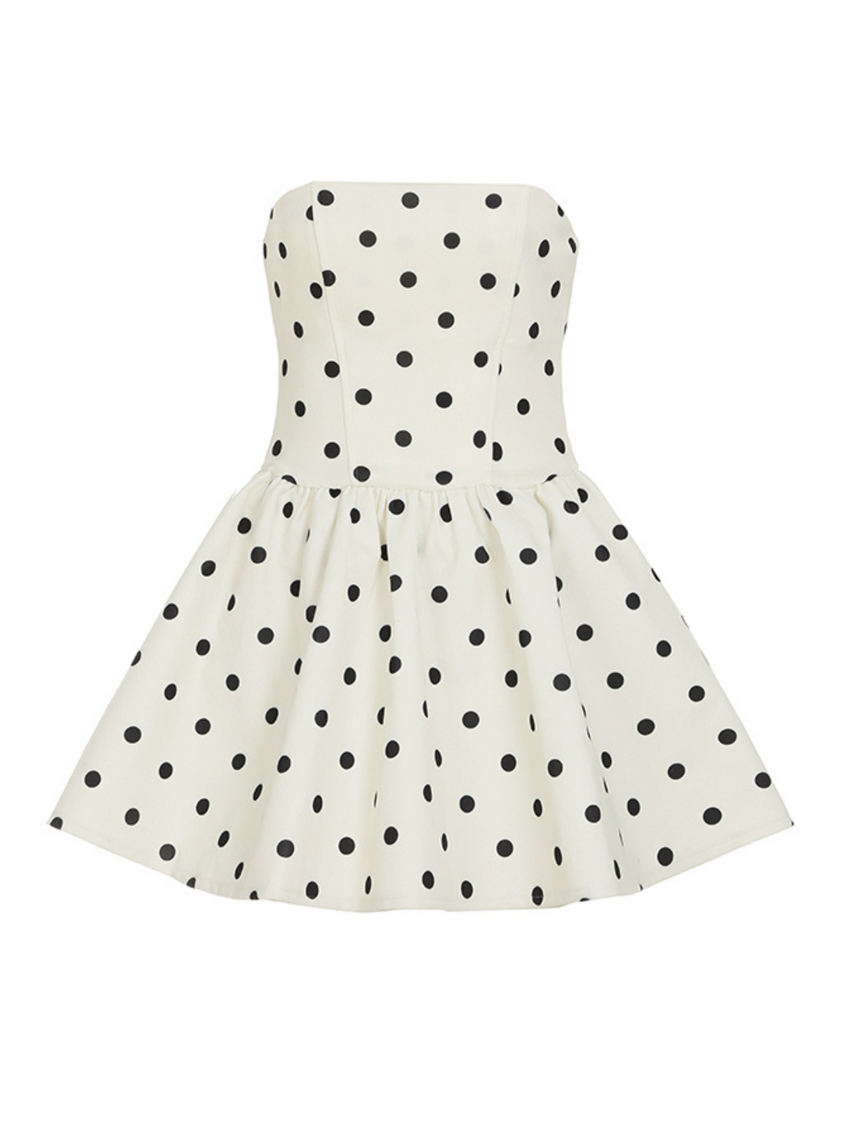 Elodie Polka Dot Strapless Mini Dress