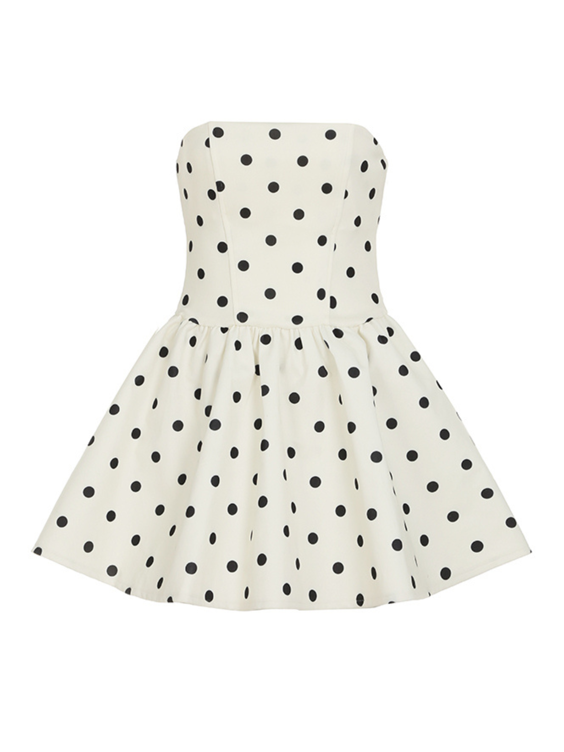 Elodie Polka Dot Strapless Mini Dress