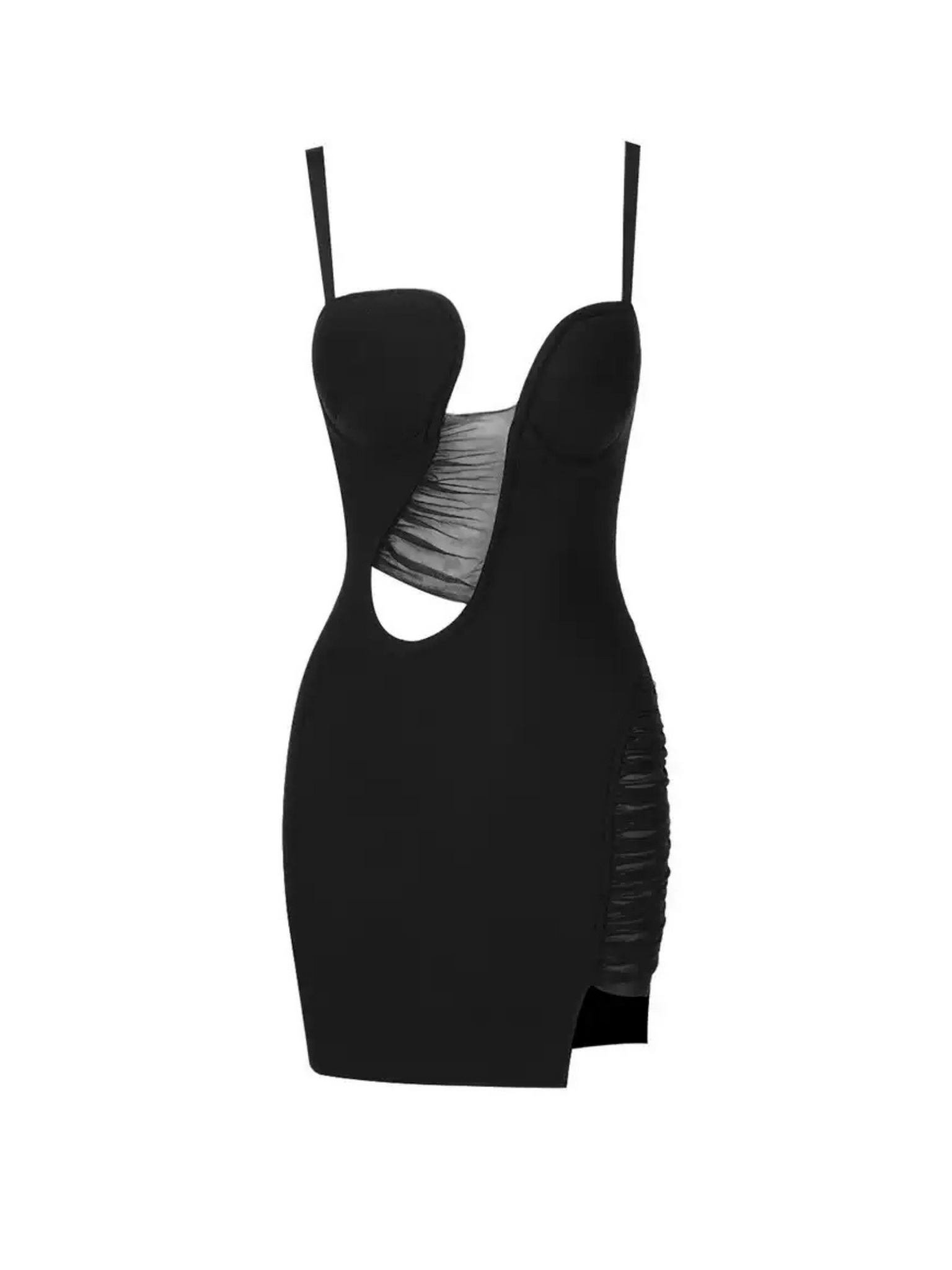 black cut out bandage dress Black Mono Bandage Cut Out Mini Dress
