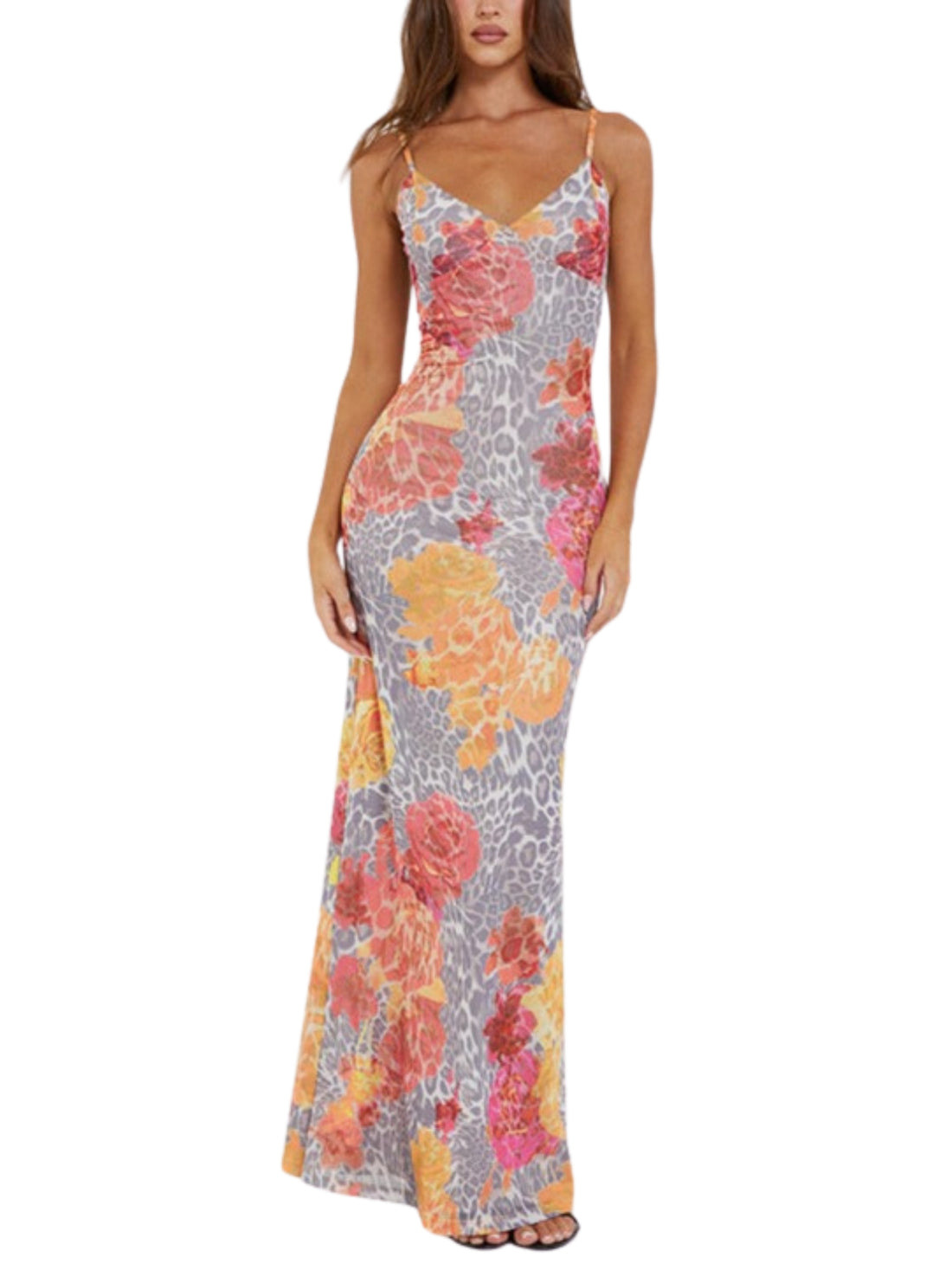 Klaire Printed Maxi Dress