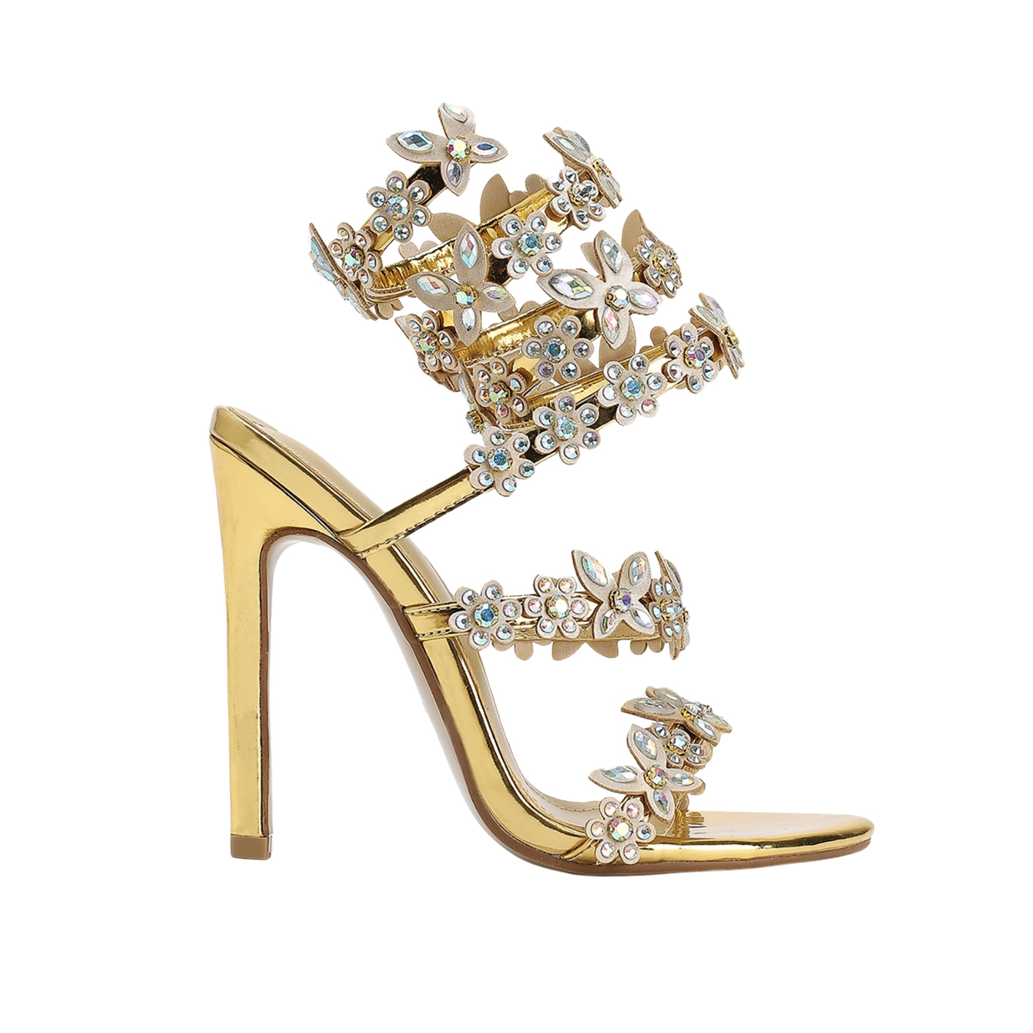 Destine Floral Crystal Heels