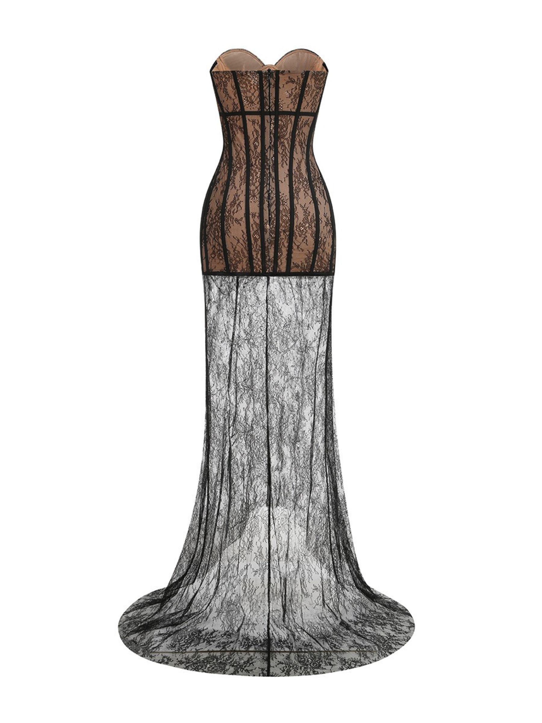 corset dress tall Lace-Up Strapless Long Prom Dress with Beaded Corset Teal / Large