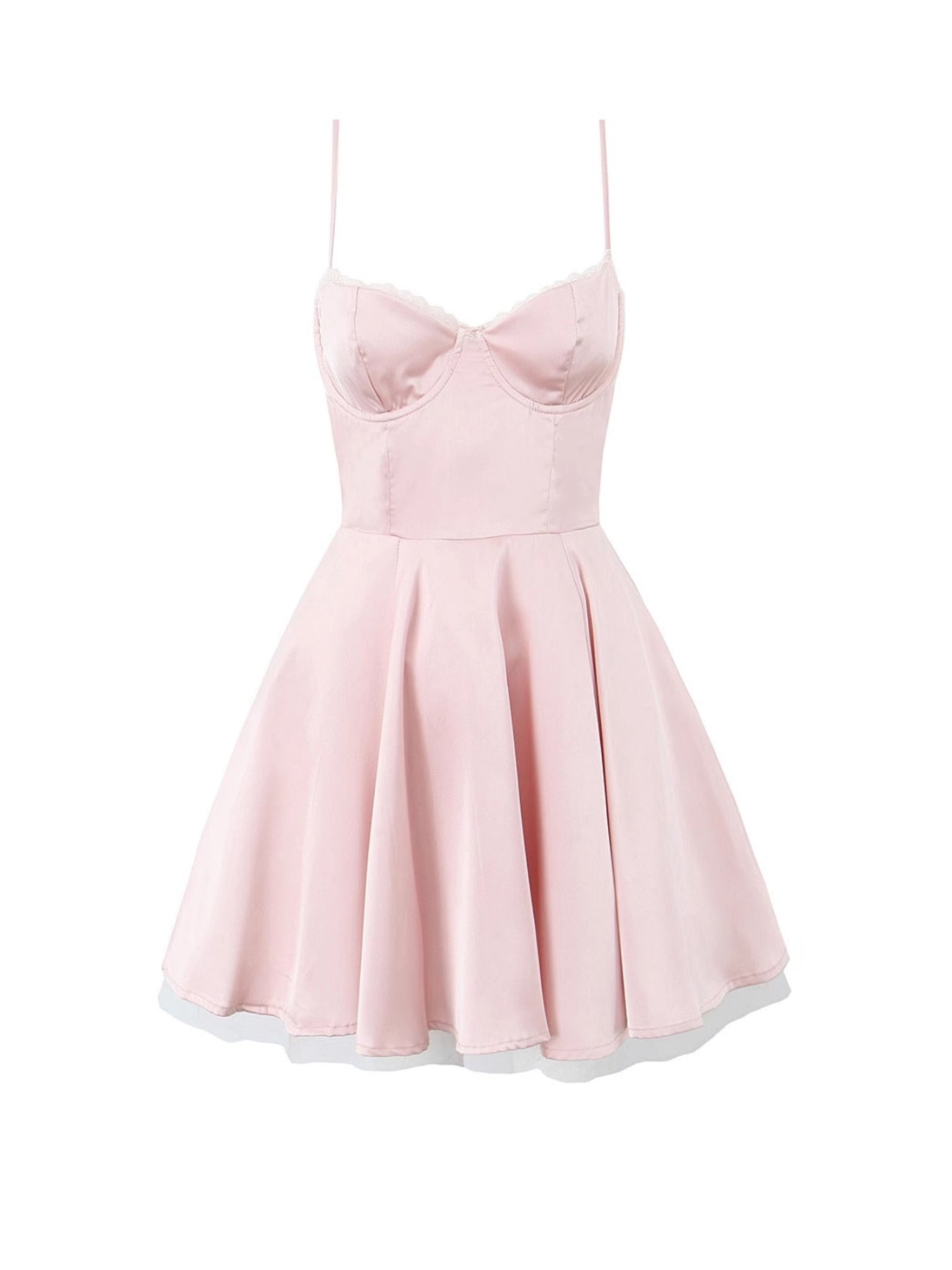 Moon Mini Gown Dress in Pink