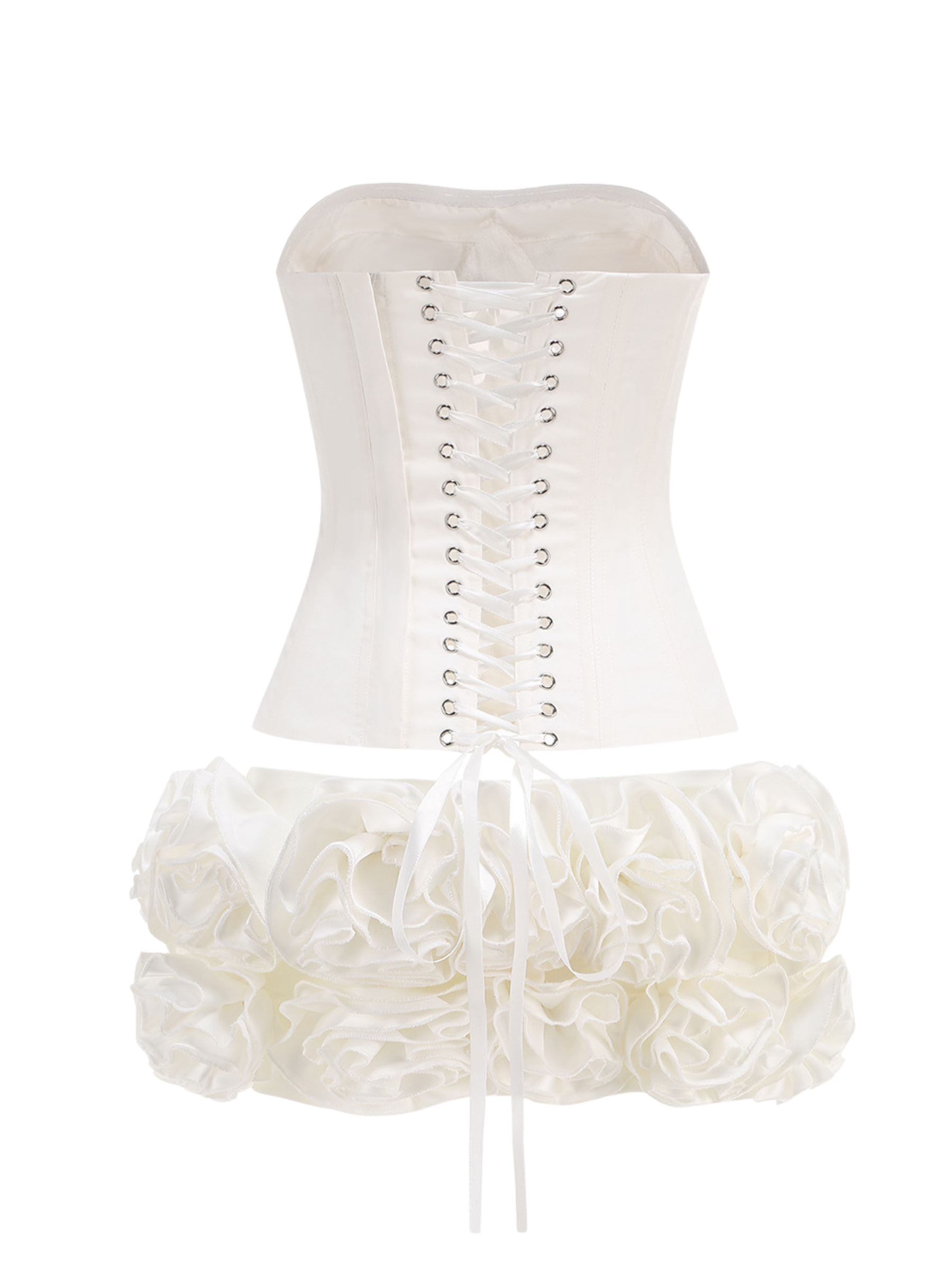 corset dress tutu Inna Bloom Corset Mini Dress in White