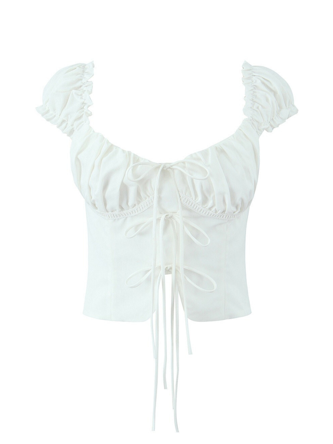 Naidelyn Puff Sleeve Crop Top