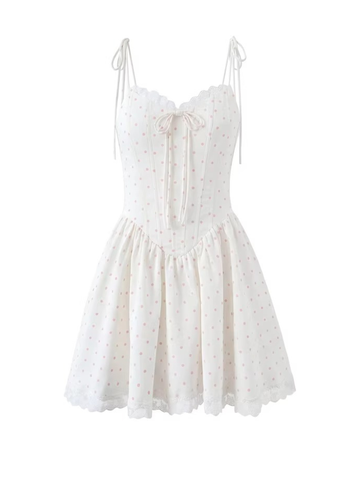 Jacee Ditsy Dot Corset Mini Dress
