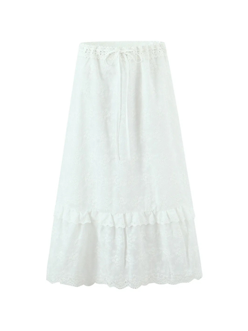 Parnika Eyelet Maxi Skirt