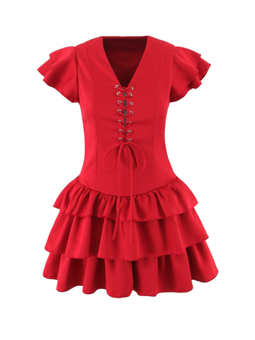 Eliyanah Flutter Sleeve Mini Dress