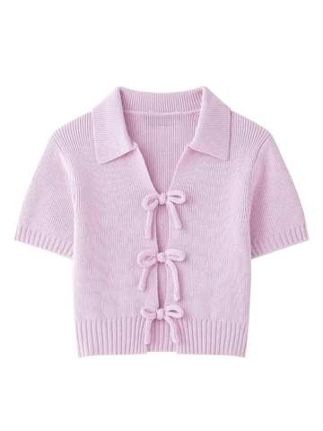 Rhys Bow-Front Knit Cardigan