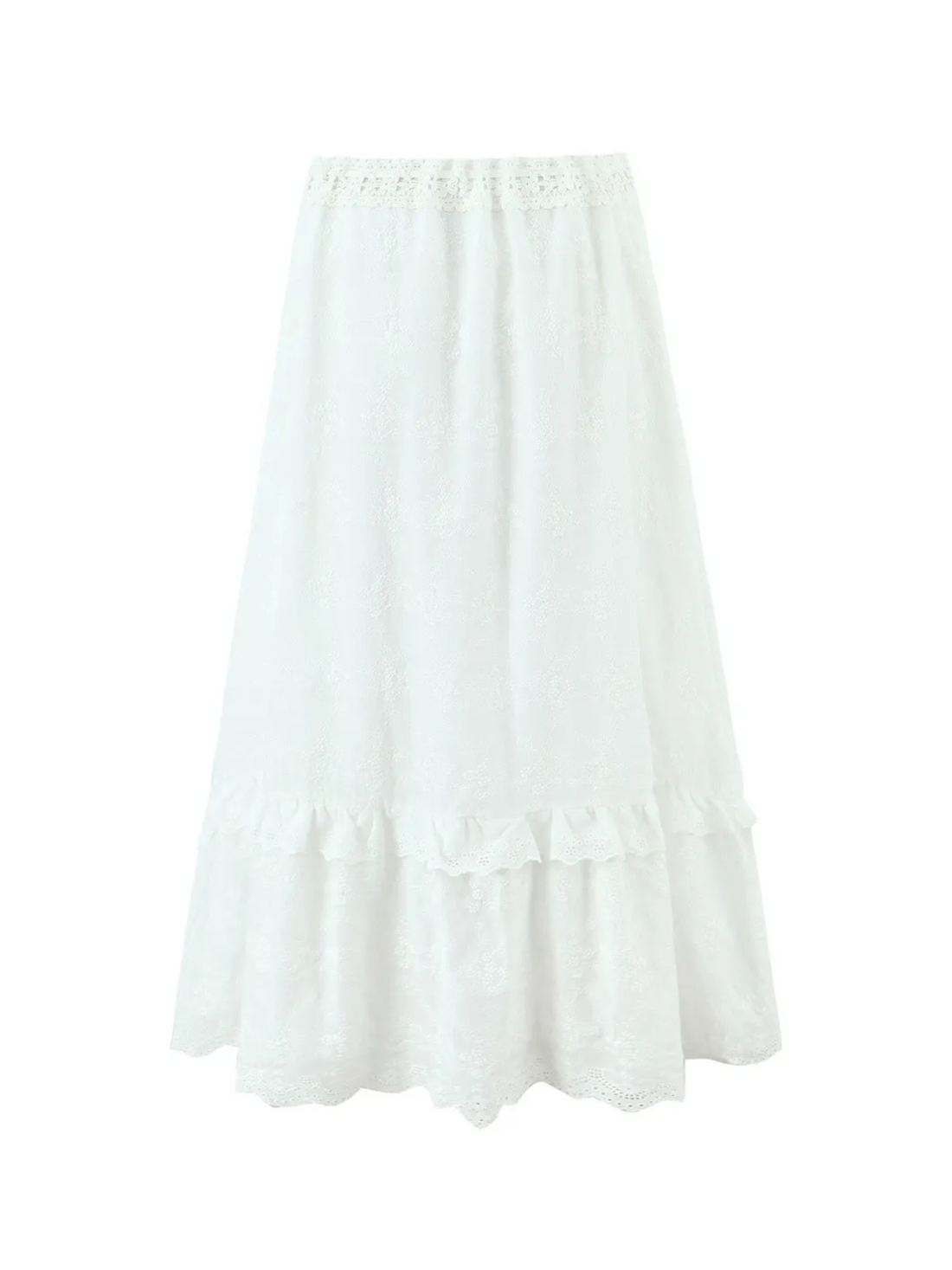 Parnika Eyelet Maxi Skirt