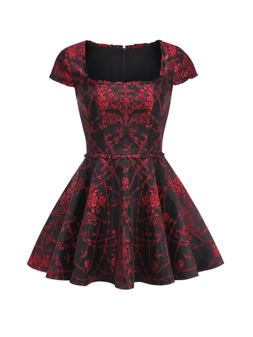 Deniz Square Neck Mini Dress