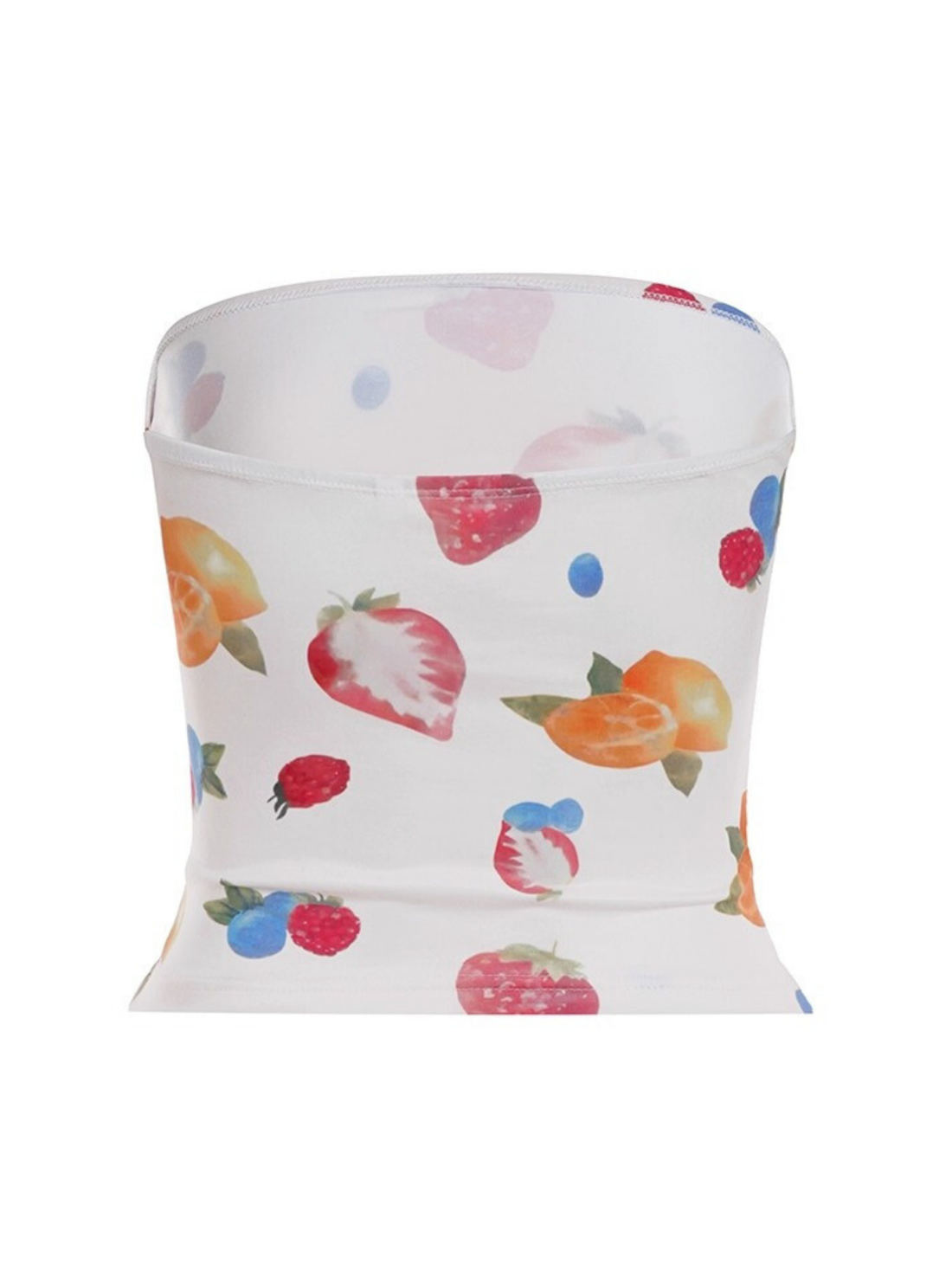 Ashtynn Fruit Print Tube Top