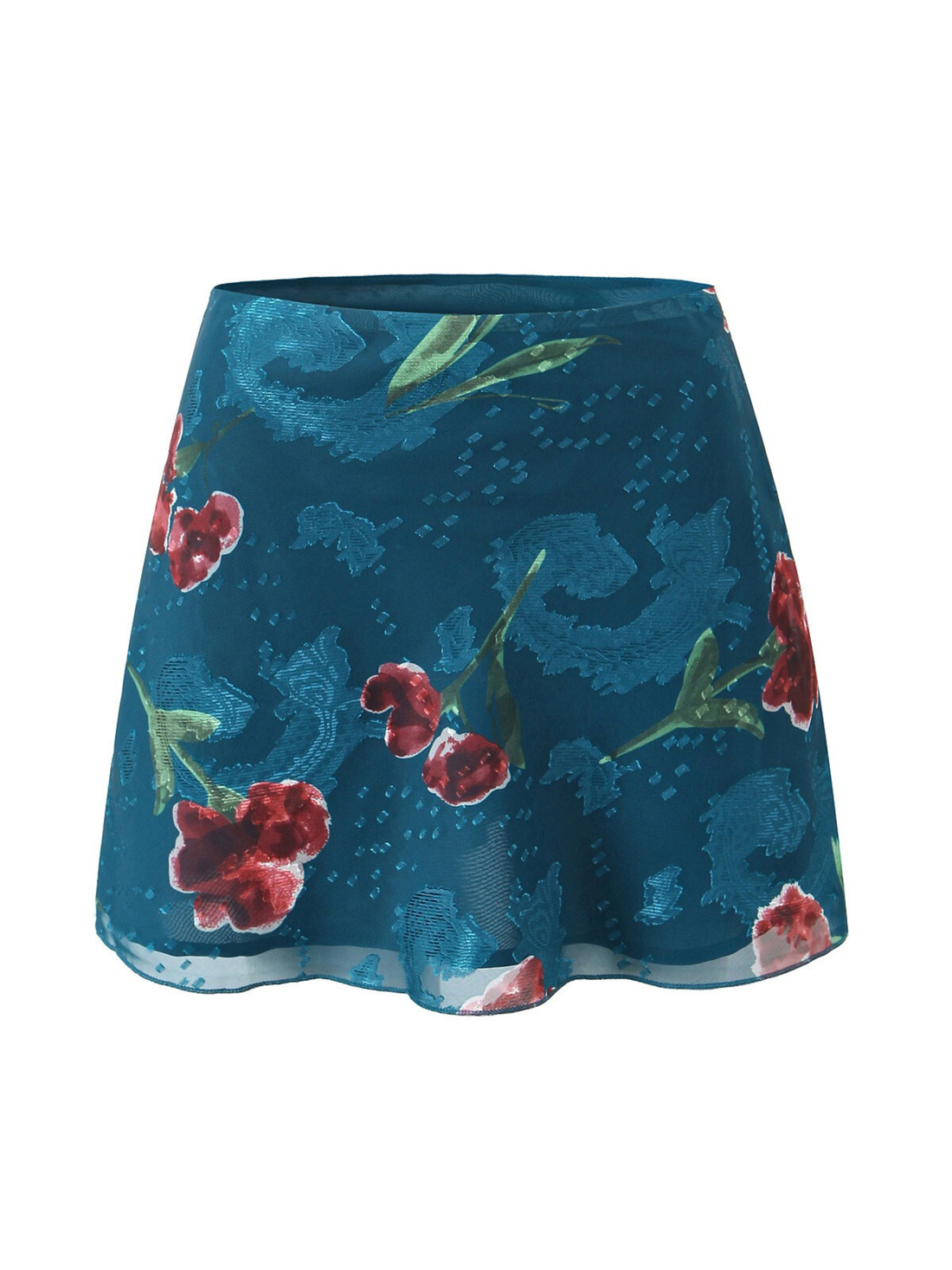 Kenzley Printed A-Line Mini Skirt