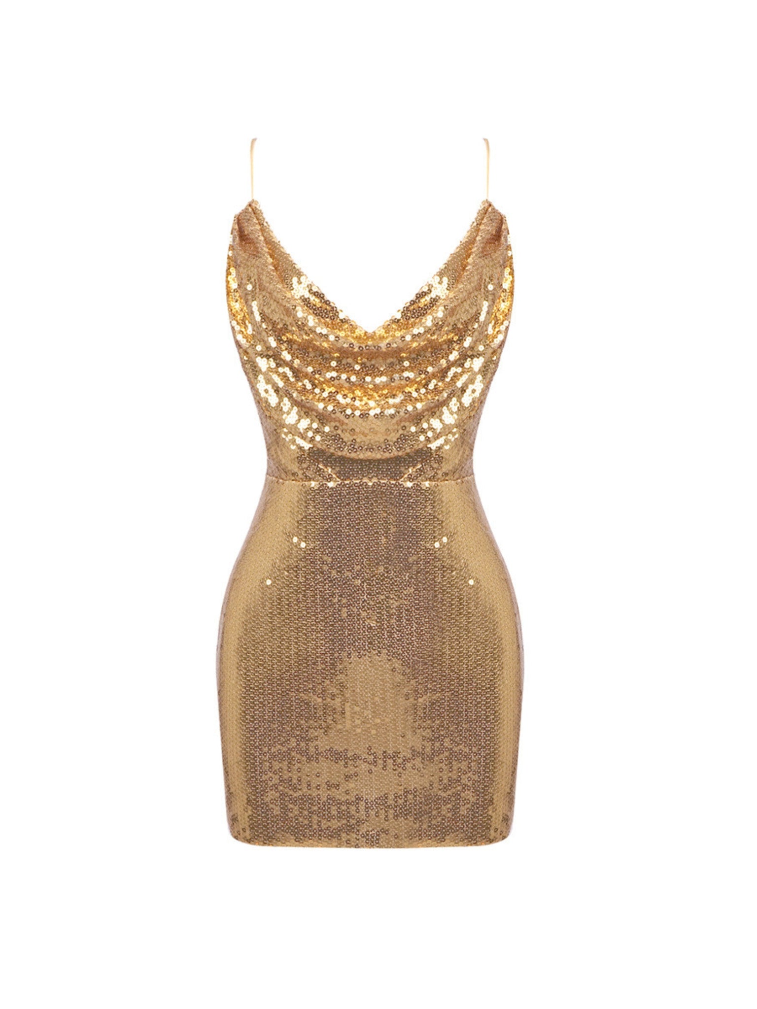 Joud Gold Sequin Mini Dress Joud Gold Sequin Mini Dress