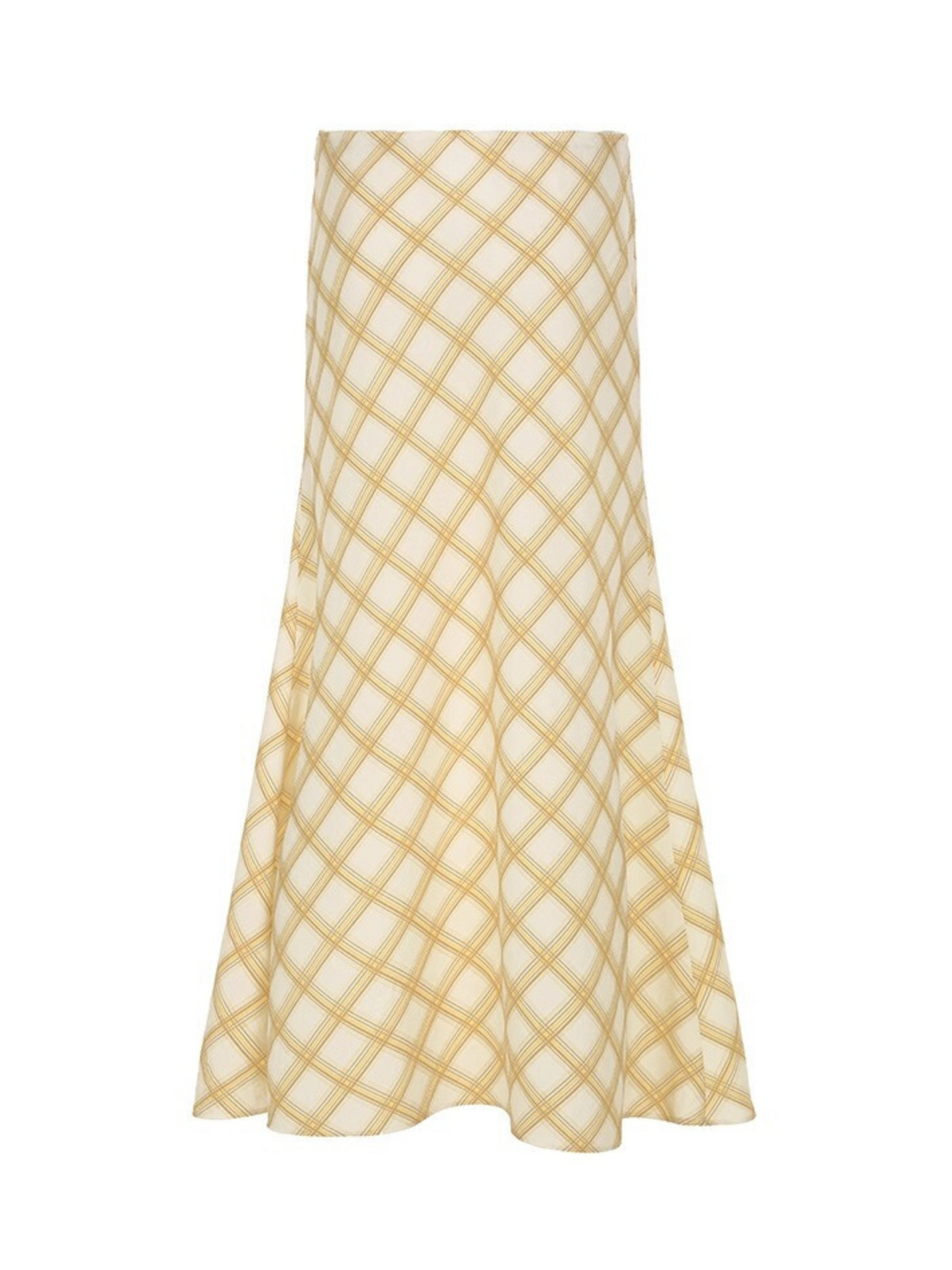 Klaudia Plaid Fishtail Midi Skirt