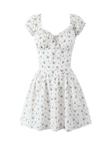 Nailea Floral Puff Sleeve Mini Dress