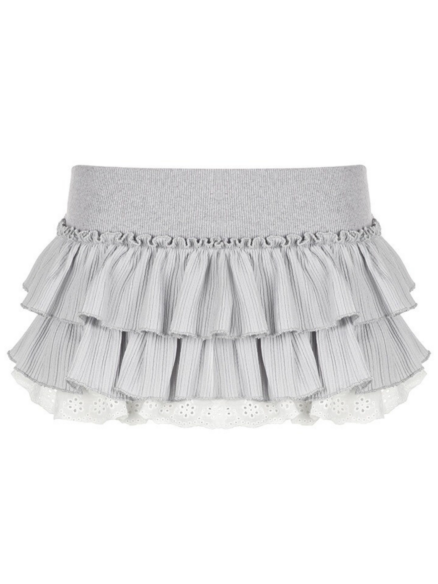Natasha Tiered Lace Detail Mini Skirt