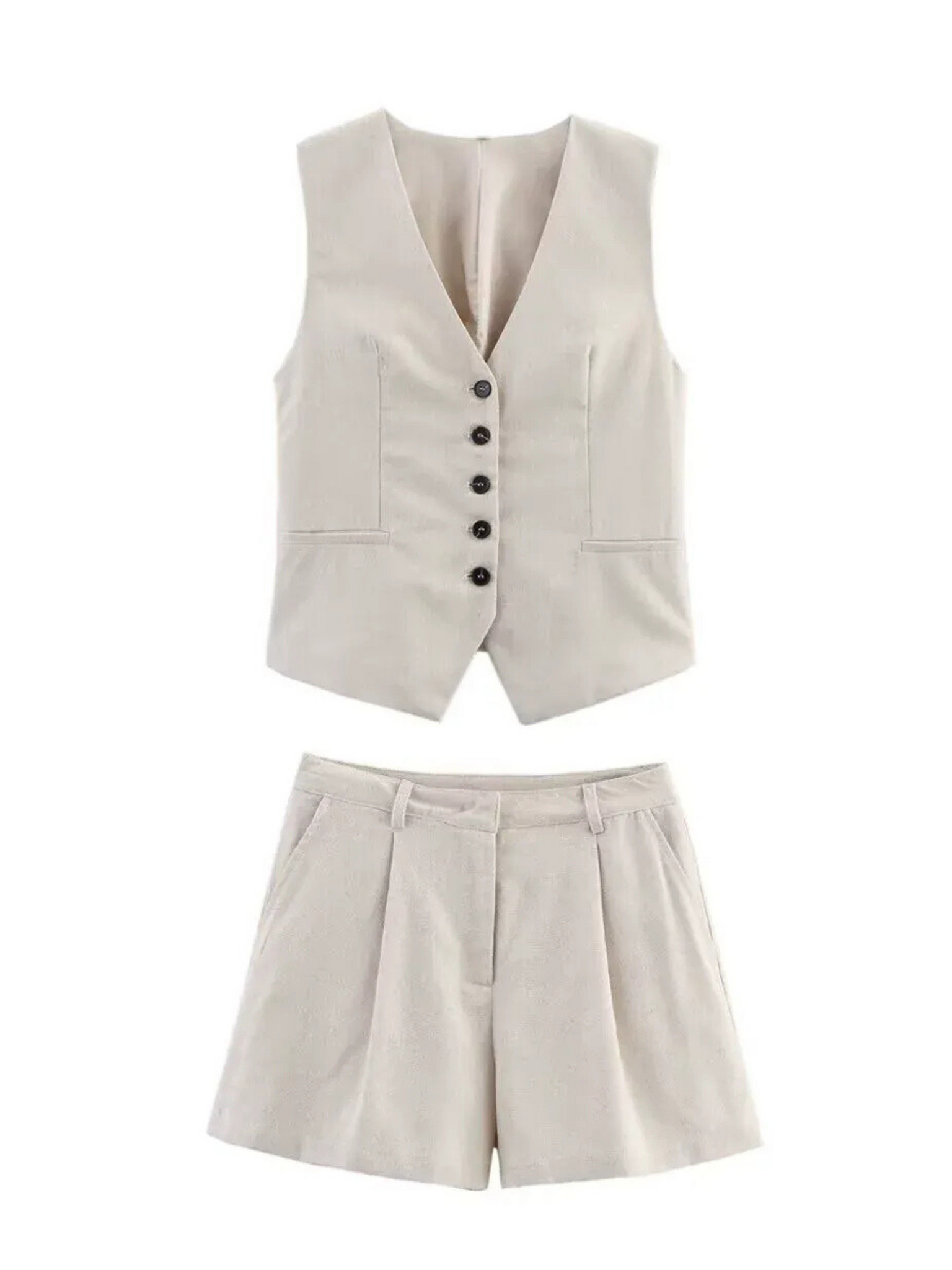 Aniylah V-Neck Short Set