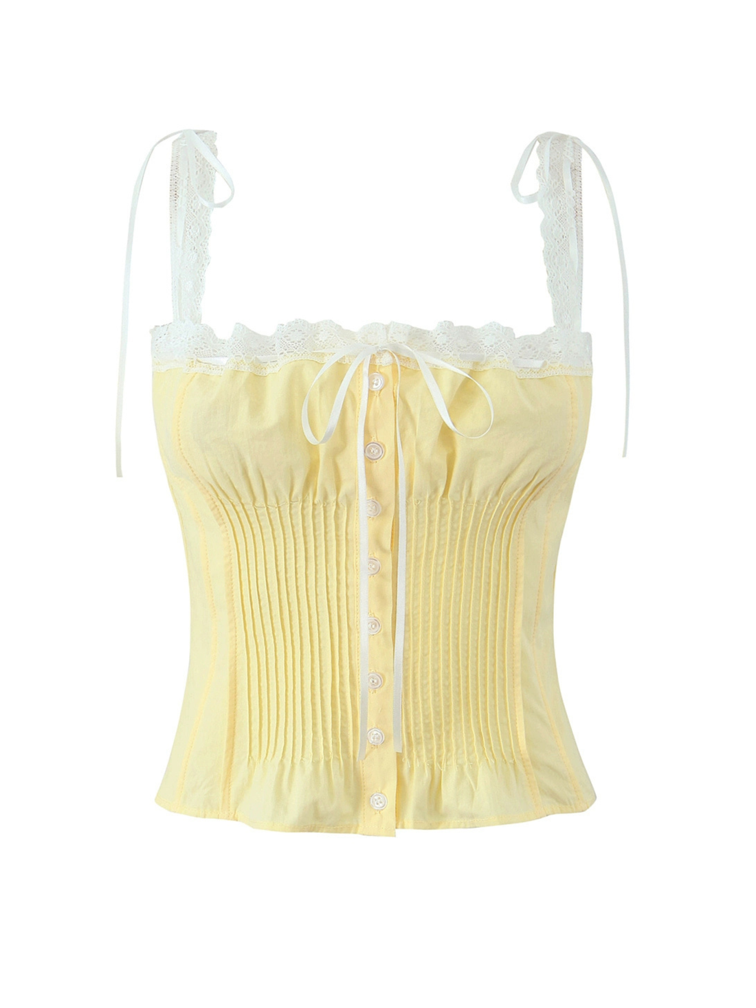 Etty Lace Bow Crop Top