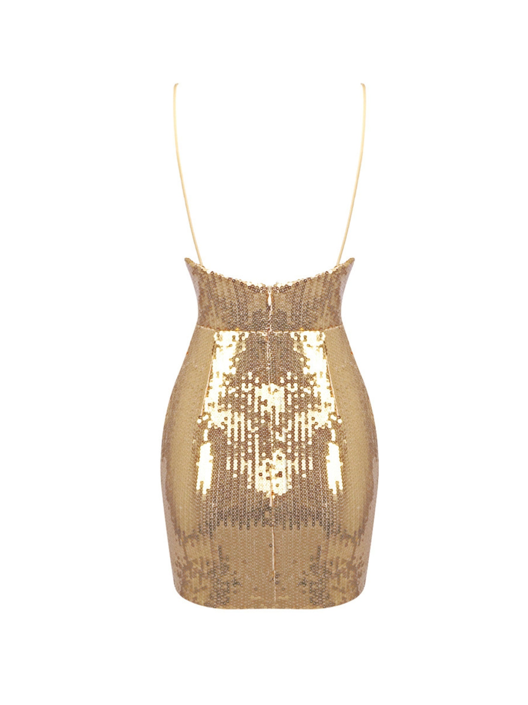 Joud Gold Sequin Mini Dress Joud Gold Sequin Mini Dress