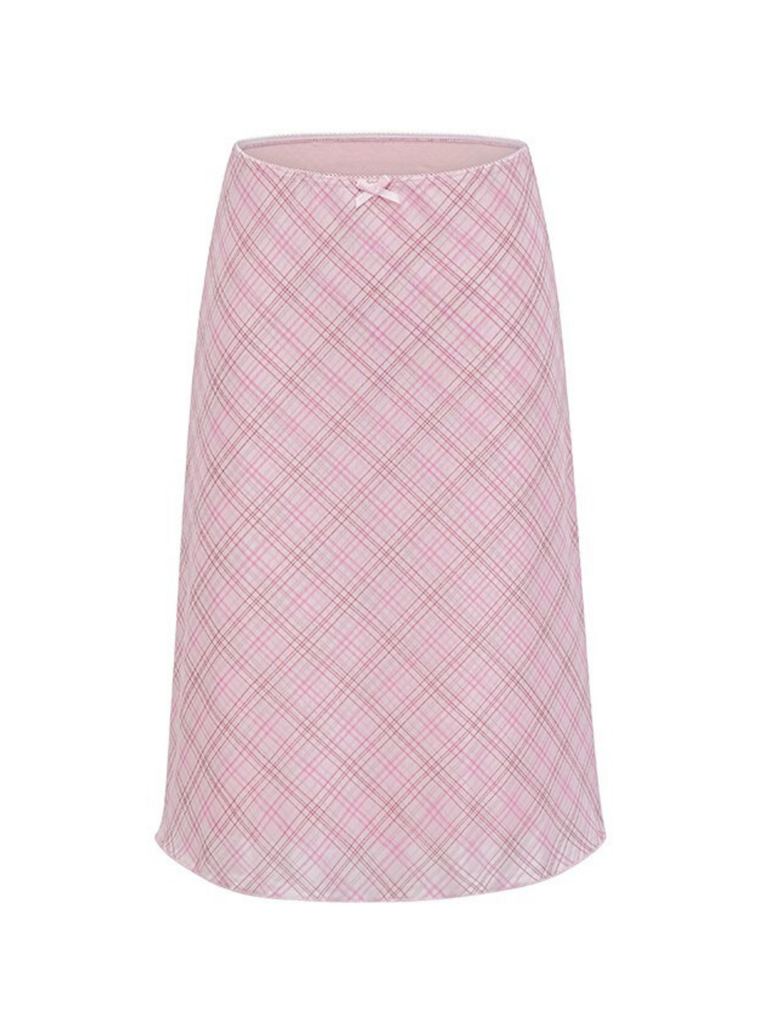 Bree Pink Plaid Midi Skirt