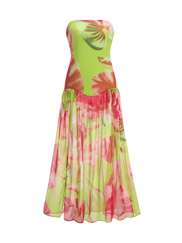 Milaya Slit  Maxi Dress in Green