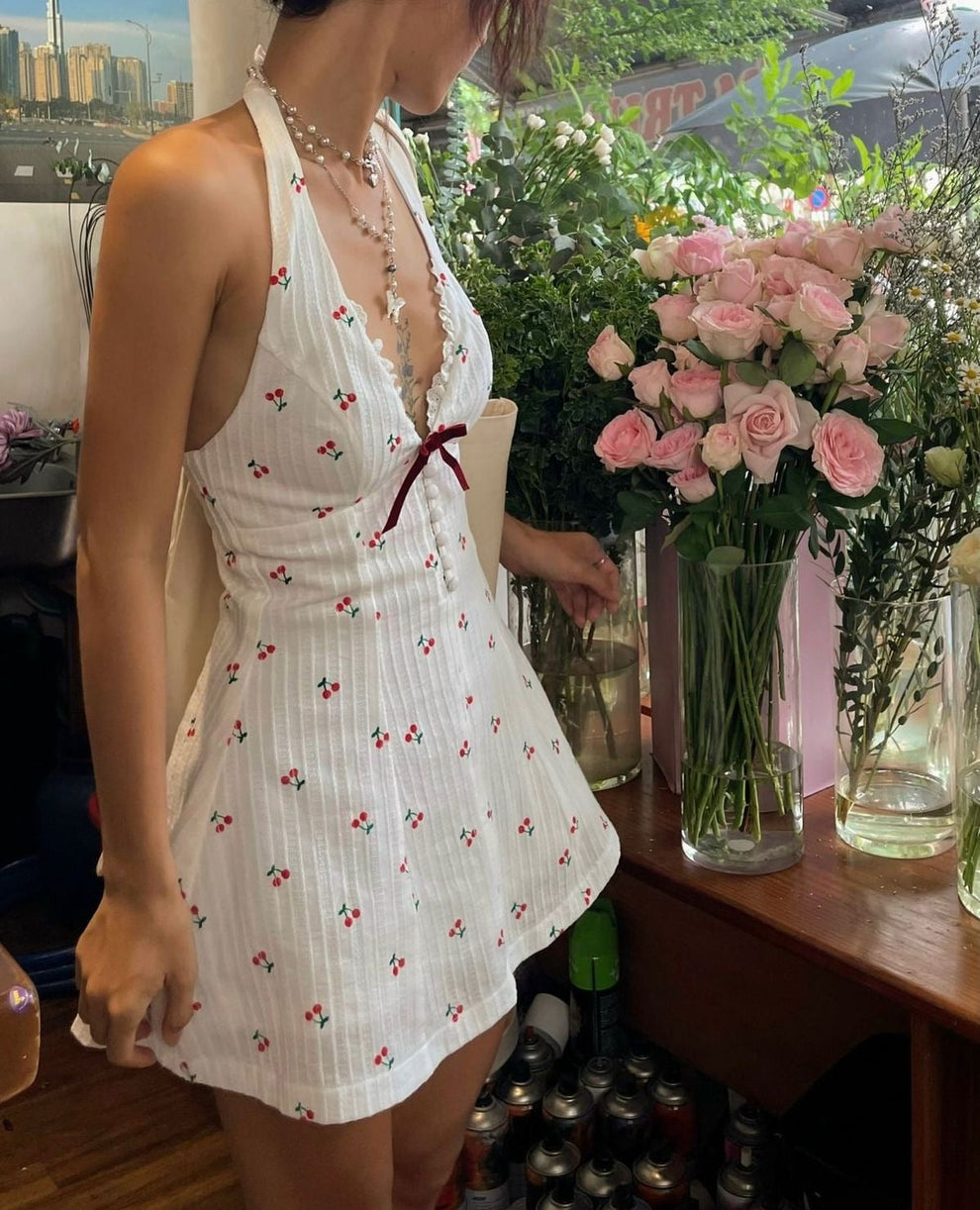 Delphine Pleated Mini Dress