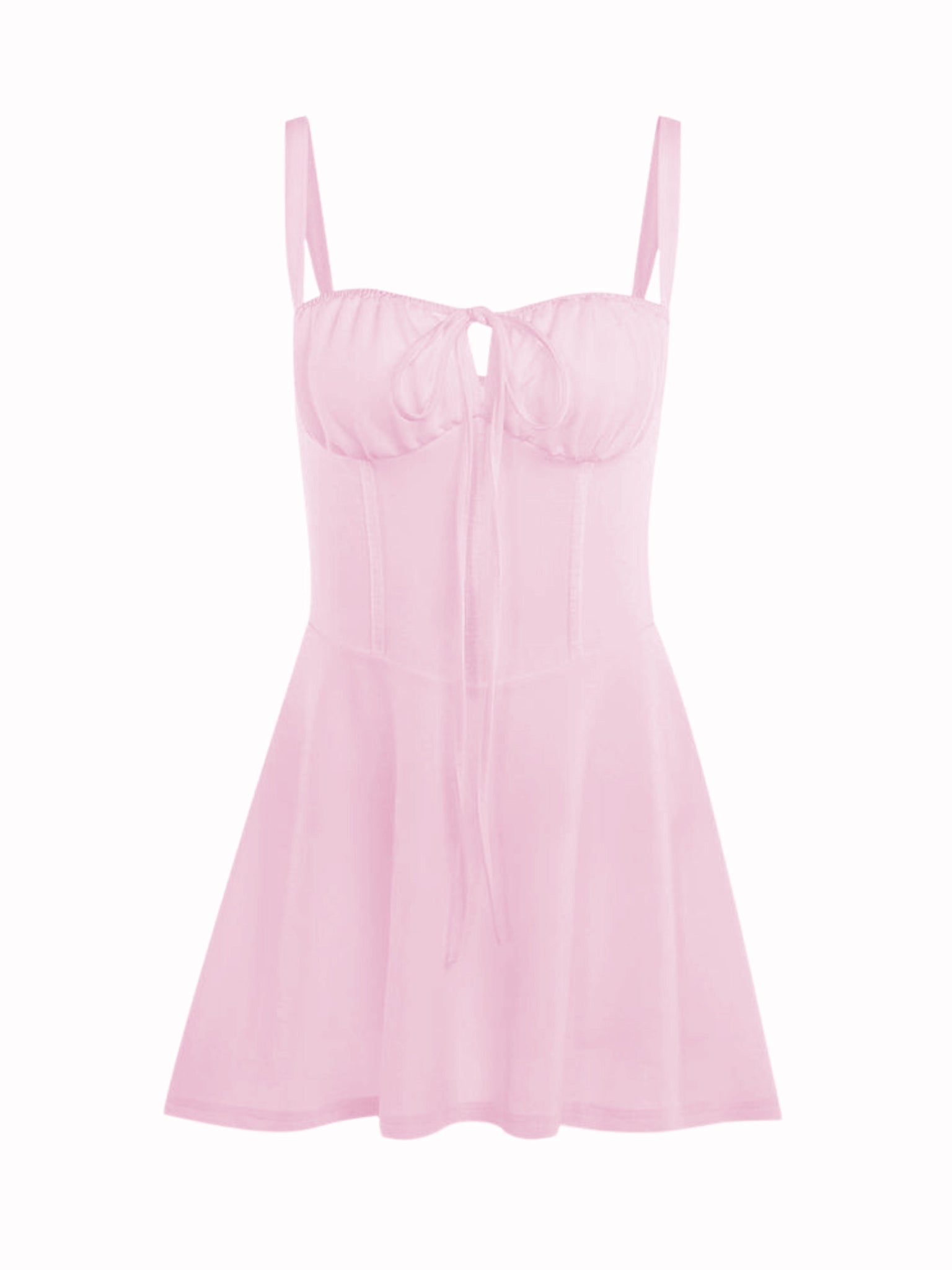 light pink corset mini dress 2 Piece Set Corset Waist Strapless Lace Scoop Neck, Always Sweet Corset Mini Dress Set in Pink, Size S, For Birthday