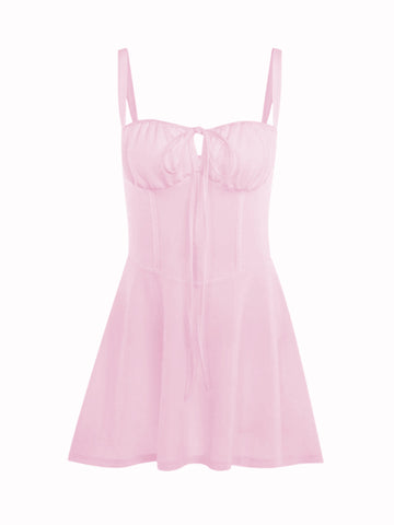 Hazel Corset Mini Dress in Light Pink