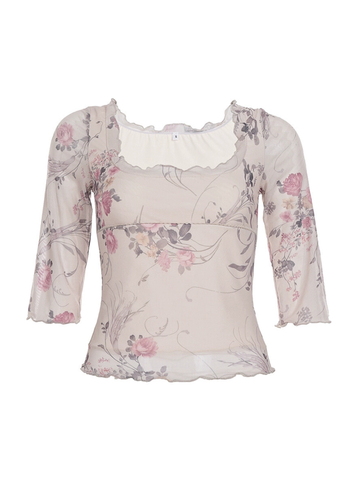 Riya Monet's Garden Mesh Top