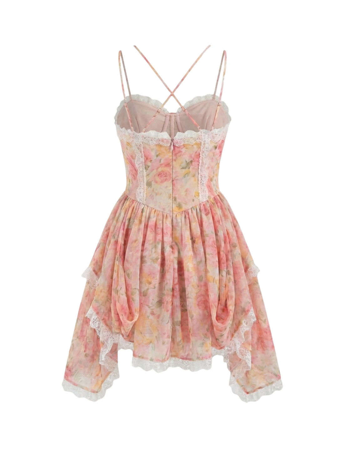 Ciara Vintage Rose Corset Mini Dress