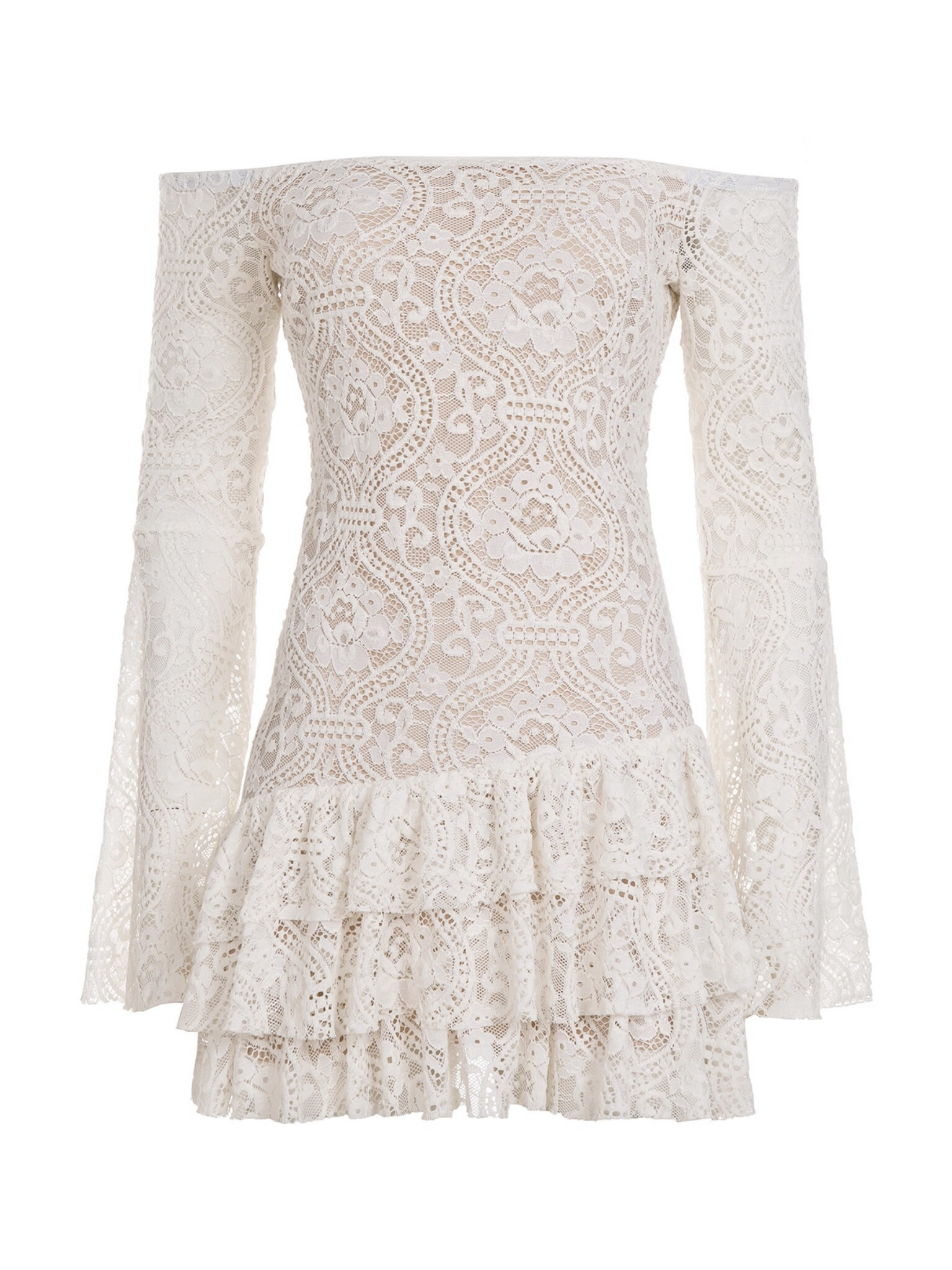 Jadore Off Shoulder Lace Mini Dress