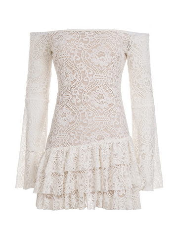 Jadore Off Shoulder Lace Mini Dress