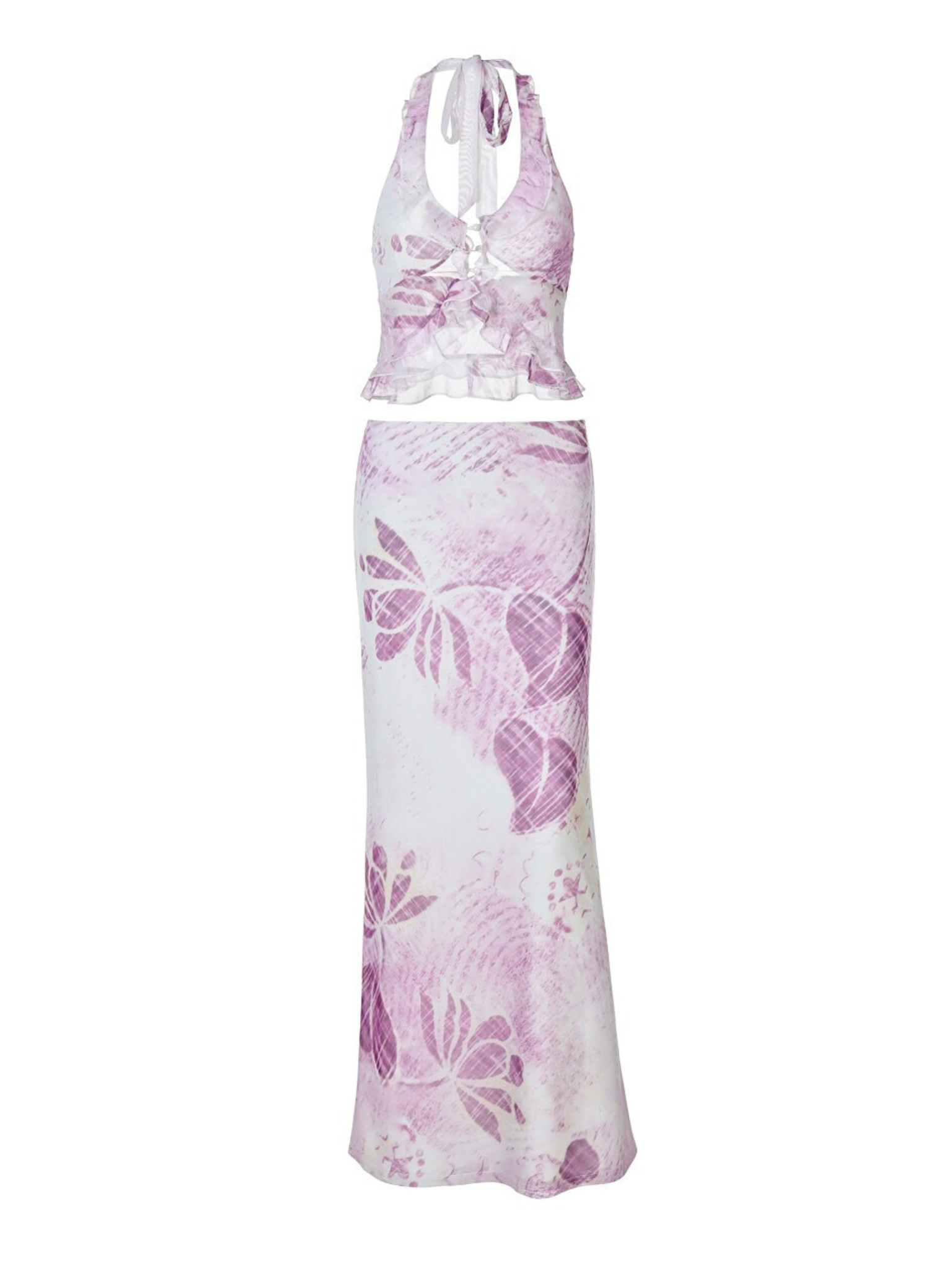 Pippa Floral Mesh Skirt Set