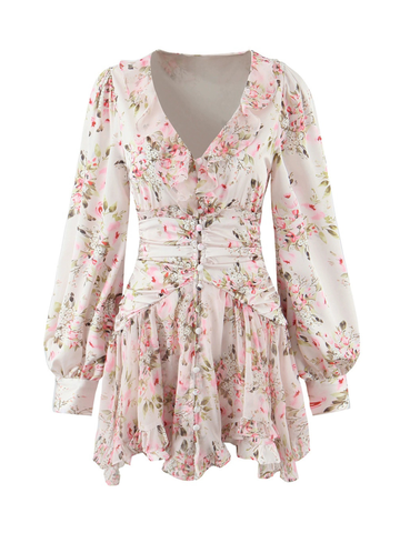 Saida Floral Ruffle Mini Dress