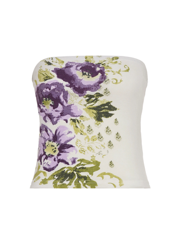 Elli Contrast Floral Tube Top